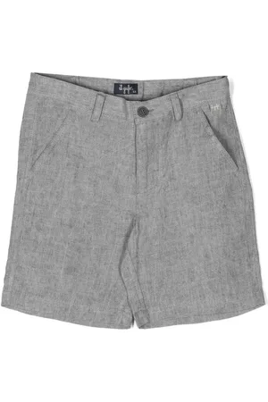 Il gufo Mélange-effect linen shorts