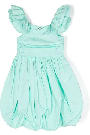 Twin-Set Ruffle-detail pleated dress