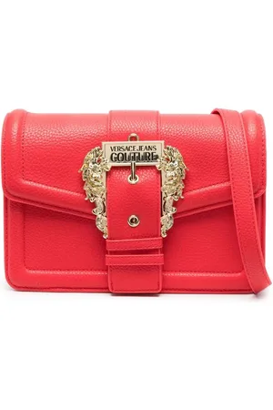 VERSACE Logo-buckle satchel bag