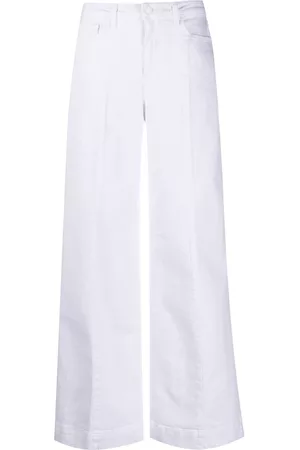 L'Agence Women Wide Leg Trousers - Seam-detail wide-leg trousers
