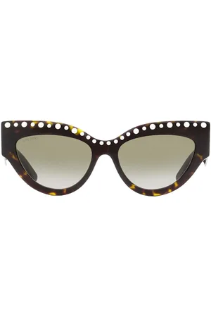 Jimmy Choo Tortoiseshell-effect cat-eye sunglasses