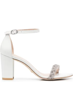 Stuart Weitzman Nudistcurve 75mm leather sandals