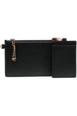 Lanvin Logo-debossed leather clutch