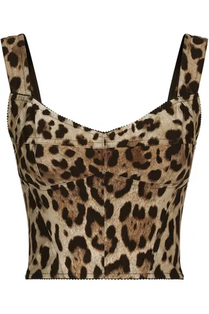 Dolce & Gabbana KIM DOLCE&GABBANA leopard-print corset top