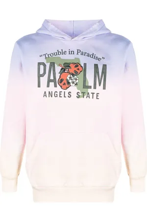 Palm Angels Logo-print gradient hoodie