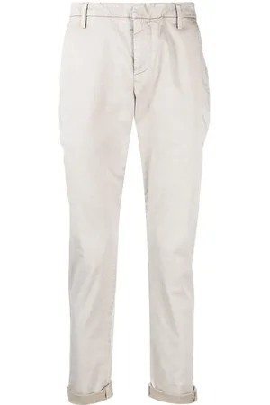 Dondup Cropped cotton chino trousers