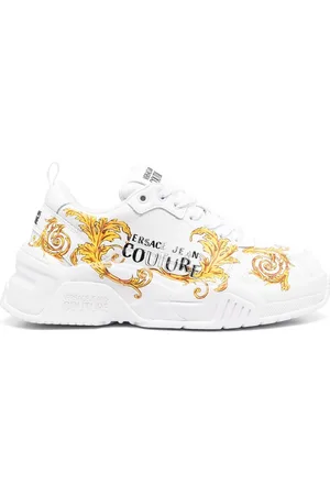 VERSACE Side logo-print detail sneakers