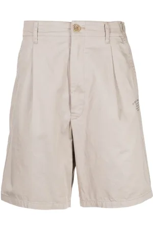 Izzue Embroidered logo-detail cotton shorts