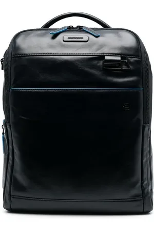 Piquadro Logo-plaque leather backpack