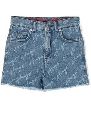 HUGO BOSS Logo-print denim shorts