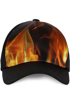 Balmain Men Hats - Fire print satin cap