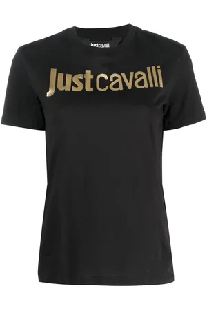 Roberto Cavalli Embossed-logo cotton T-shirt