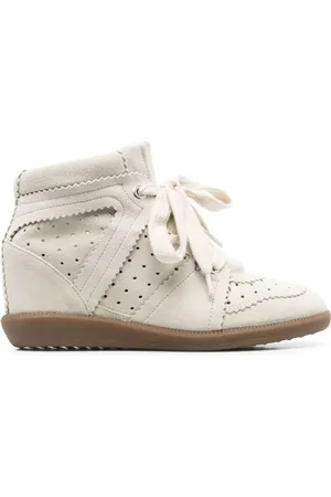 Isabel Marant Calf suede lace-up sneakers