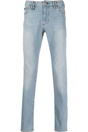 Philipp Plein Logo-plaque slim-leg jeans