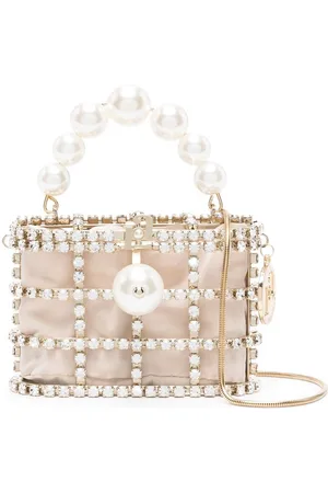ROSANTICA Crystal-embellished caged mini bag