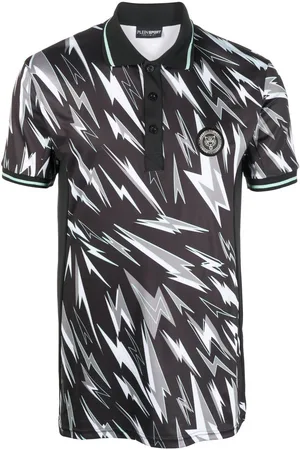 Philipp Plein Lightning bolt print polo shirt