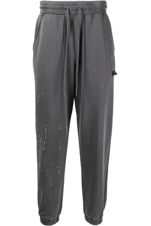 Musium Div. Logo-print splatter track pants