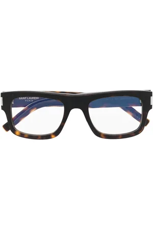 Saint Laurent Logo tortoiseshell-detail glasses