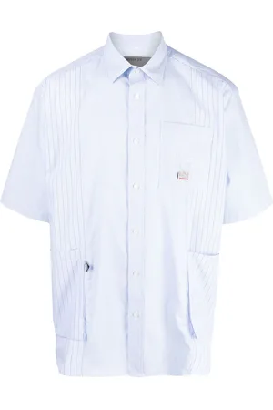 Musium Div. Stripe-pattern short-sleeve shirt