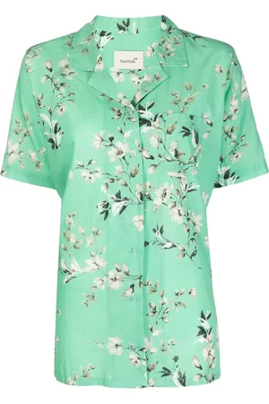 Green Chain Printed Satin Shirt