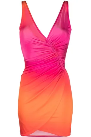 Louisa Ballou Ombr?? V-neck minidress