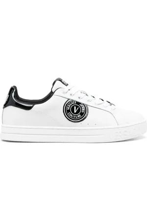 VERSACE Logo-patch low-top sneakers