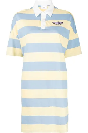 Chocoolate Logo-print striped polo dress