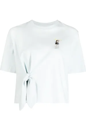 Musium Div. Tie-gathered-detail cotton T-shirt