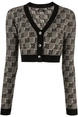 MISBHV Monogram-print cropped cardigan
