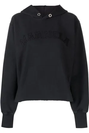 Maison Margiela Logo-embroidered cotton hoodie