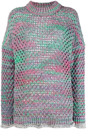 The Attico Crew neck crocheted jumper