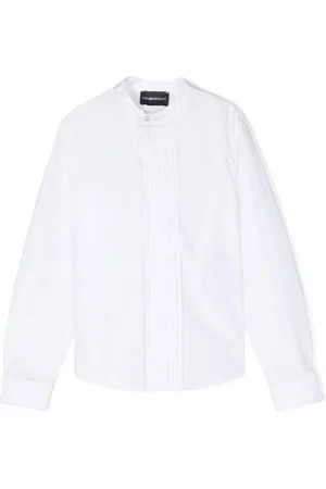 Emporio Armani Embroidered-logo cotton shirt