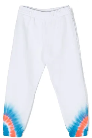 MARCELO BURLON Tie-dye cotton track pants