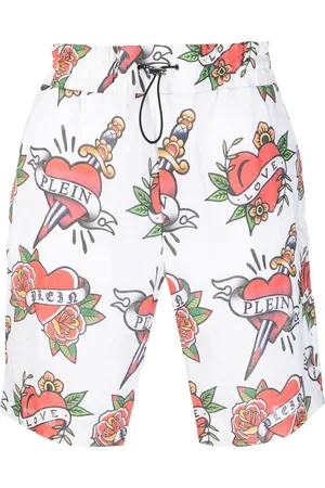 Philipp Plein Love linen shorts