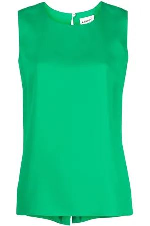 P.A.R.O.S.H. Collarless sleeveless blouse