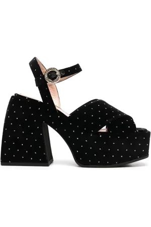 NODALETO Bulla Joni 110mm velvet platform sandals
