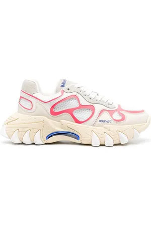 Balmain B-East panelled lace-up sneakers