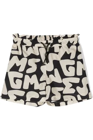 Msgm All-over logo print shorts