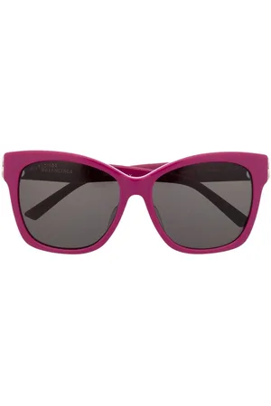 Balenciaga Logo-plaque square-frame sunglasses