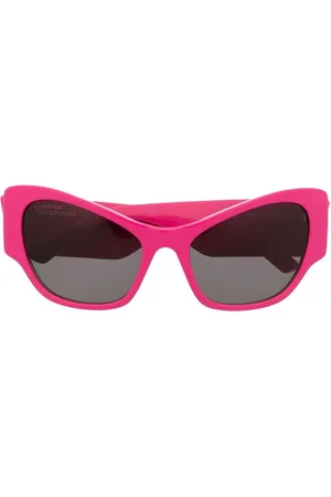 Balenciaga Enamelled-logo cat-eye frame sunglasses