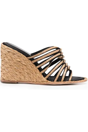Paloma Barceló Raffia open-toe sandals