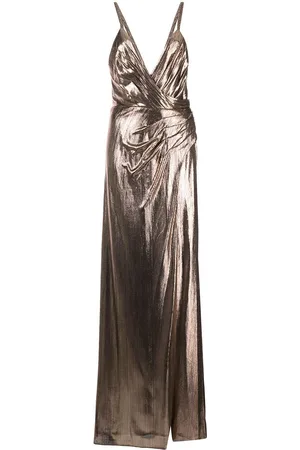 Retrofete Yesi lamé wrap dress