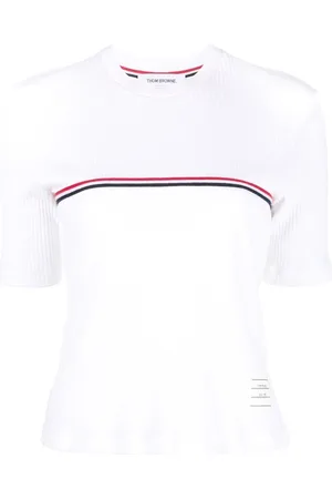 Thom Browne RWB stripe ribbed T-shirt