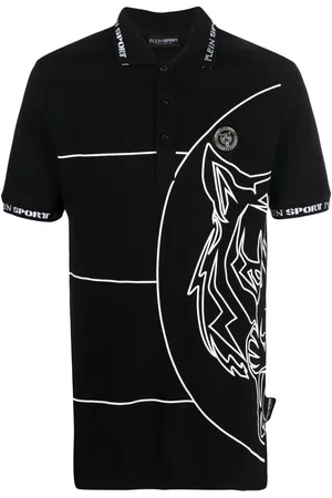 Philipp Plein Tiger print polo shirt