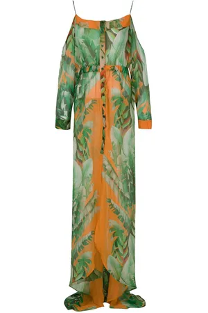 AMIR SLAMA Printed maxi silk dress
