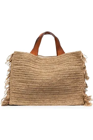 IBELIV Onja woven fringed tote bag