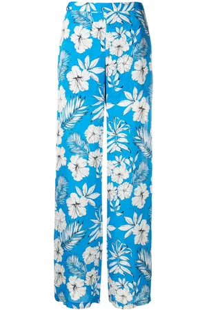 Pinko Floral-print wide-leg trousers