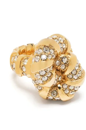 Lanvin M??lodie crystal-embellished ring