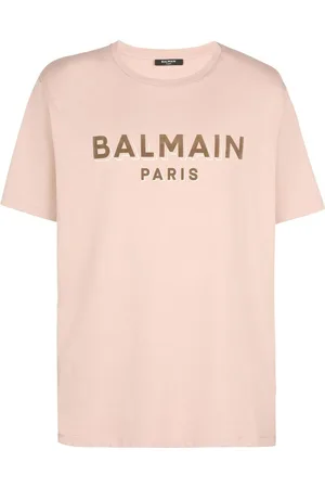 Balmain Flocked-logo cotton T-shirt