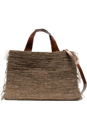 IBELIV Onja woven fringed tote bag